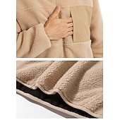 economico Giubbotti Casual-Giacca in pile da uomo, giacca riscaldata, formale, da casa, tascabile, autunno inverno, tinta unita, attiva, neutra, colletto della camicia, giacca nera kaki normale (batterie non incluse)