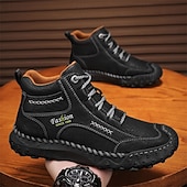 economico Scarponi da trekking-scarpe da trekking casual da uomo marroni, comode scarpe da ginnastica da passeggio con lacci e suola in gomma antiscivolo per viaggi, lavoro e uso quotidiano