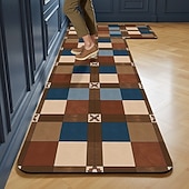 levne Běžecké koberce-Kuchyňské běhouny, jednoduché moderní domácí kuchyňské rohožky, křemelina, savá, odolná proti olejům, rychleschnoucí, odolná proti skvrnám, snadná údržba, řezatelné, protiskluzové, koberce do vchodu,