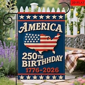 halpa Seinäverhot-1776-2026 Yhdysvaltojen 250-vuotisjuhlan puutarhalippu, isänmaallinen amerikkalainen pihalippu itsenäisyyspäivään, ulkotiloihin, nurmikolle tai syntymäpäiväkoristeeseen