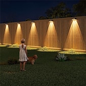 tanie Oświetlenie krajobrazowe-Lampy solarne LED na ścianę, oświetlenie szlakowe, oświetlenie ogrodzeniowe, oświetlenie sceniczne, tęczowe, stałe kolory, wielomodowe, oświetlenie otoczenia, 1 szt.