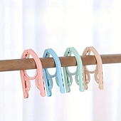 お買い得  フック-10/20個パック ポータブル折りたたみ式旅行用ハンガー ミックスカラー - 省スペースで丈夫なプラスチック製洋服ハンガー 家庭用、小売店用 &amp;旅行用