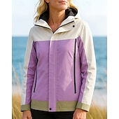 cheap Outdoor Jackets-Women's Windbreaker Softshell Jacket Hiking Jacket Outdoor Waterproof Windproof Hiking Outfits Hiking Clothes Autumn / Fall Top Camping / Hiking / Caving Running Patchwork Black Yellow Army Green