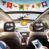 Χαμηλού Κόστους Υπηρεσία Οχήματος-2 τεμάχια αστεία καλύμματα προσκέφαλων αυτοκινήτου με κινούμενα σχέδια, καθολική εφαρμογή, αστεία καλύμματα προσκέφαλων καθισμάτων αυτοκινήτου με μεγάλα μάτια και γελαστό σχέδιο, προστατευτικό διπλής