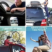 お買い得  車両サービス-ルーフアクセス用の折りたたみ式アルミ製ドアステップ - ポータブルな車両ペダルラダーは、ほとんどの車、SUVに適合します。 &amp;トラック、暗い色