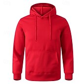 abordables Sudadera con capucha de vellón-Hombre Sudadera Sudadera Con Capucha Sudadera con capucha de lana Negro Blanco Amarillo Rosa Verde Ejército Con Capucha Plano Bolsillo Deporte Casual Diario Ropa de calle Fresco Ropa deportiva