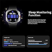 abordables Relojes inteligentes-HD8ultra Reloj inteligente 1.46 pulgada Smartwatch Reloj elegante Bluetooth Monitoreo de temperatura Podómetro Recordatorio de Llamadas Compatible con Android iOS Mujer Hombre Larga espera Llamadas