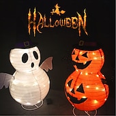 olcso Halloween szabadtéren-Tök Szellem Vezeték nélküli Üzemmód váltás Mindszentek napja AA akkumulátorok tápláltak 1db