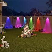 tanie Oświetlenie krajobrazowe-Lampy solarne LED na ścianę, oświetlenie szlakowe, oświetlenie ogrodzeniowe, oświetlenie sceniczne, tęczowe, stałe kolory, wielomodowe, oświetlenie otoczenia, 1 szt.