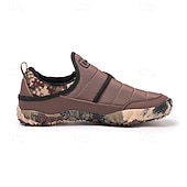 abordables Botas de invierno y nieve-Botas de nieve cálidas de invierno sin cordones para hombre con suela antideslizante, diseño acolchado informal para caminar al aire libre, viajar en climas fríos y uso diario.
