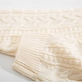 preiswerte Herrenpullover-Herren Pullover Zopfmuster Stricken Normale Oberteile Gestrickt Schmale Passform Einfach Rundhalsausschnitt Strickware Zeitgenössisch Lässig Alltagskleidung Bekleidung Herbst Schwarz Blau M L XL