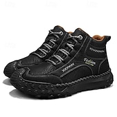 economico Scarponi da trekking-scarpe da trekking casual da uomo marroni, comode scarpe da ginnastica da passeggio con lacci e suola in gomma antiscivolo per viaggi, lavoro e uso quotidiano