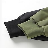 cheap Boy&#039;s Baseball Jackets-Kids Unisex Baseball Jackets Outerwear Letter Long Sleeve Zipper Pocket Comfort Soft Coat Outdoor Fashion Daily Black Green Spring Fall 4 years+