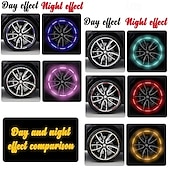 olcso Járműszolgáltatás-20 db fényvisszaverő keréktárcsa matrica – sötétben világító biztonsági matricák autókra, motorkerékpárokra &amp;kerékpárok