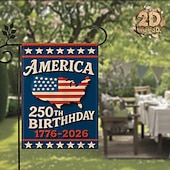 halpa Seinäverhot-1776-2026 Yhdysvaltojen 250-vuotisjuhlan puutarhalippu, isänmaallinen amerikkalainen pihalippu itsenäisyyspäivään, ulkotiloihin, nurmikolle tai syntymäpäiväkoristeeseen
