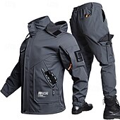 economico Fleece &amp; Giacche 3 in 1-Per uomo Giacca da escursionismo Giacca in Pile Giacca imbottita Set termico Inverno All&#039;aperto Calore Termico Antivento Top Nero Verde Grigio