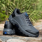 cheap Casual Sneakers-Men's Waterproof Non Slip Hiking Shoes, Durable Outdoor Trekking Sneakers with Shock Absorption Sole for Climbing, Camping and Trail Running