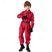 abordables Disfraces de Niños-Guardia Roja Disfraz Mono Horror Disfraz de miedo for Hombre Chico Niños Adulto Víspera de Todos los Santos Carnaval Rendimiento Fiesta