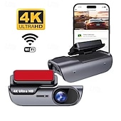 abordables DVR pour voiture-2160P Enregistrement automatique au démarrage DVR de voiture 170 Degrés Grand angle CMOS 4 pouce / Pas d&#039;écran (sortie par APP) Dash Cam avec Vision Nocturne / Enregistrement en boucle / USB-Disk Non