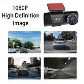 abordables DVR de coche-DVR para coche con grabación automática en Full HD de 2160p y cámara de salpicadero IPS de 1,47 pulgadas con CMOS de gran angular de 170 grados, wifi, visión nocturna y sensor G.