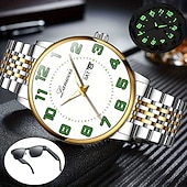 cheap Quartz Watches-The New Stainless Steel Digital Large Dial Fashionable Men'S Business Watch With Ipx7 Water Resistance Luminous Calendar Day Display Casual Quartz Watch Simple And Versatile Men'S Sports Wristwatch