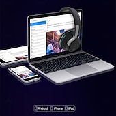 billiga Hörlurar för på och över örat-Bluetooth-hörlurar trådlösa hörlurar med mikrofon USB-adapter headset brusreducerande stereo vikbar bas för TV-hörlurar