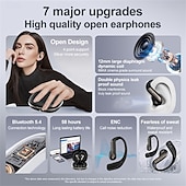 economico Cuffie TWS wireless-Cuffie con traduzione intelligente con intelligenza artificiale, cuffie sportive Bluetooth wireless di lunga durata, cuffie stereo con conduzione aerea semi-intraurale
