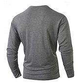 economico Magliette casual da uomo-Per uomo Maglietta Maglia Henley Camicia a Maniche Lunghe Manica Lunga Henley Primavera Autunno Semplice Moda Designer Essenziale Tasche Vacanza Streetwear Uscire Nero Bianco Blu marino Maglietta Top
