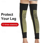 رخيصةأون الرعاية الشخصية والصحة-زوج واحد من أكمام الركبة ذاتية التسخين بالضغط على نقاط معينة من التورمالين، وسادات ركبة حرارية مزدوجة الجوانب من نبات الشيح للرجال &amp;دعامة دعم المفاصل الدافئة للنساء لعلاج برودة الساقين وتخفيف آلام