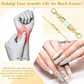 Недорогие искусство, ремесла и шитье-26 шт. удлинителей для ожерелий и магнитных застежек для украшений, включая 5 размеров&amp;amp;5 видов магнитных застежек, застежки для многослойного ожерелья и удлинительная цепочка для браслета для