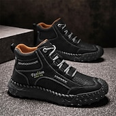 economico Scarponi da trekking-scarpe da trekking casual da uomo marroni, comode scarpe da ginnastica da passeggio con lacci e suola in gomma antiscivolo per viaggi, lavoro e uso quotidiano