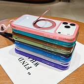 お買い得  iPhone用ケース-電話 ケース 用途 iPhone 17 Pro Max 17 Air 16 15 14 Pro Max Plus 13 Pro Max バックカバー ストラップ付き ワイヤレス充電をサポート キックスタンド レトロ風 TPU アクリル