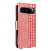 رخيصةأون جراب للهواتف الأخرى-هاتف غطاء من أجل غوغل بكسل 10 برو XL بيكسل 9 برو اكس ال Pixel 8 Pro Pixel 7 Pro حافظة بطاقة المحفظة حماية كاملة للجسم مع الحبل ضد الصدمات مكتب  /  الأعمال جلد PU