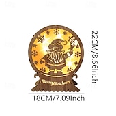 billiga inomhus julbelysning-Julpwooden LED dekorativa lampor skrivbordspynt julprydnader inomhus sovrum studierum matsalar atmosfärdekorerande lampor AA batteribox