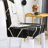 tanie Pokrowiec na krzesło do jadalni-Elastyczny pokrowiec na krzesło do jadalni, przyjazny dla zwierząt, zdejmowany i nadający się do prania pokrowiec na krzesło, trwały ochraniacz na krzesło do hotelu, jadalni, sali bankietowej, wesela