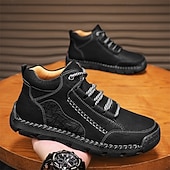 baratos Botas de cano curto-Botas de caminhada masculinas marrons com sola durável – calçados casuais versáteis para atividades ao ar livre, caminhadas e aventuras de fim de semana