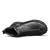 abordables Bottines-Homme Bottes Rétro Marche ancien Quotidien PU Confortable Bottes Mi-Mollet Mocassin Brun foncé Noir Gris Printemps Automne