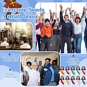 preiswerte Ostern-50/100 Stück kleine Jesusfiguren, Original Jesus, ich liebe dich, in Großpackung, winzige Statuen, Mini-Gummispielzeug zum Verstecken spielen, Weihnachts-, religiöse Party-Gastgeschenke, Sonntagsschule