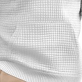 economico felpe con cappuccio da uomo di base-Per uomo Felpa con cappuccio Felpa con cappuccio a nido d&#039;ape Nero Bianco Cachi Grigio chiaro Grigio scuro Con Cappuccio Semplice Pieghettato Patchwork Testurizzato Sport &amp; Outdoor Casuale Quotidiano
