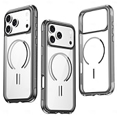 cheap iPhone Cases-Phone Case For Samsung Galaxy 17 Pro Max 17 Air 16 15 14 Pro Max Plus 13 Pro Max Back Cover Magnetic Adsorption Support Wireless Charging Kickstand Non-Yellowing Retro TPU Acrylic