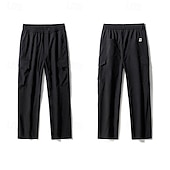 economico Pantaloni cargo-Per uomo Pantaloni Cargo Pantaloni Coulisse Elastico in vita Multi-tasche Semplice Indossabile All&#039;aperto Quotidiano Campeggio &amp; Escursionismo Moda Classico Nero Verde militare