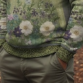 preiswerte 3D-Sweatshirts für Herren-Herren Boho Paisley Damast Blumen / Pflanzen Pullover Sweatshirts Langarm Sweatshirt Rundhalsausschnitt Vintage-Retro Druck Ferien Ausgehen Festival Druck Herbst Winter