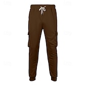 economico Carico-Per uomo Pantaloni da Tuta Cargo Pantaloni da tuta Joggers Pantaloni Coulisse Tasca Elastico in vita Semplice Comodità Quotidiano Sport all'Aperto Moda Casual Rosa Rosso Micro-elastico