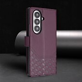 Недорогие Чехлы для Samsung-телефон Кейс для Назначение SSamsung Galaxy Z-образный сгиб 7 Кейс на заднюю панель Откидная подножка Разъем для карты Защита от удара Ретро ТПУ Кожа PU