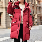 billiga Pojkars dunjacka och parka-Barn Unisex Dunjacka Friluftsjacka Pufferjacka Ytterkläder Ensfärgat Långärmad Håller värmen Vindtät Täcka Utomhus Dagligen Grundläggande Svart Rubinrött Grön Höst Vinter 4 år +
