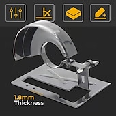 billiga borrtillbehör-Skyddssats för skärstativ för vinkelslip - justerbart skärskyddssats, vinkelslipstativ och skyddsskärm för 100-125 mm vinkelfräs