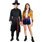 voordelige Koppel- en groepskostuums-Koreaans idool geïnspireerd Popster hanbok Kostuums voor koppels voor Halloween-groepen Feestkleding Koreaans Traditioneel Virtueel Idool Film cosplay for Voor Stel Voor heren Dames Kinderen