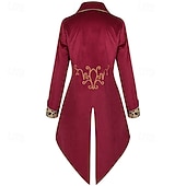 preiswerte Oberbekleidung-Punk  Gothic Mittelalterlicher Steampunk-Mantel Frack Vampir Adliger Festkleidung Männer Ebenezer Scrooge Elf Königliche Steampunk Halloween Karneval Vorstellung LARP Ren Faire Erwachsenenmantel