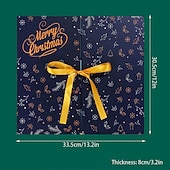 cheap Gift Wrapping &amp; Bag-24 Grids Empty Christmas Advent Calendar Boxes DIY Refillable Christmas Blind Box 24 Days Advent Countdown Gifts Boxes Kraft Paper Candy Box New Year Decorations