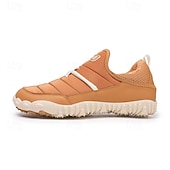 abordables Botas de invierno y nieve-Botas de nieve cálidas de invierno sin cordones para hombre con suela antideslizante, diseño acolchado informal para caminar al aire libre, viajar en climas fríos y uso diario.